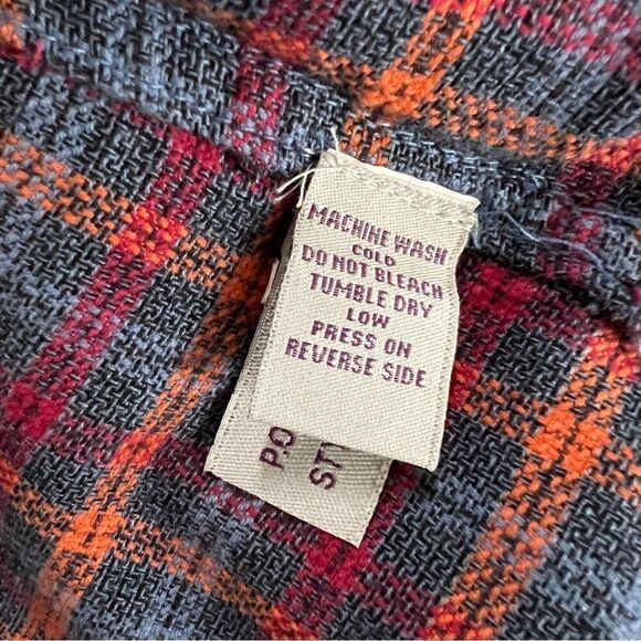 Carbon to Cobalt long sleeve button down blue and orange plaid size XL NWT - Picture 3 of 7